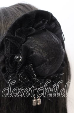 画像2: Hoshibako Works / 藤花集中華風お団子クリップ式ヘッドドレス  クロ O-25-08-31-048-LO-AC-OW-OS