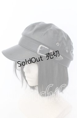 画像1: Jamieエーエヌケー / PUキャスケット  クロ O-25-08-31-050-LO-AC-OW-ZT500