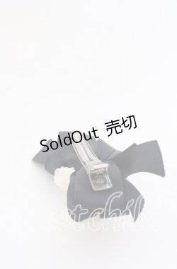 画像2: axes femme / お花＆リボンヘアクリップ  ネイビー×キナリ O-25-08-31-054-AX-AC-OW-OS