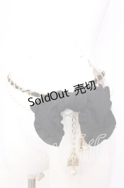 画像1: INGEBORG / チャーム付きチェーンベルト  ゴールド×クロ O-25-09-01-012-LO-ZA-OW-OS