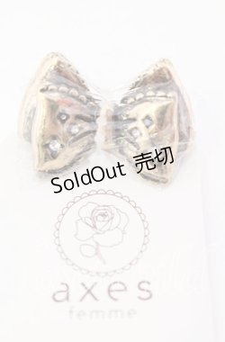 画像1: axes femme kawaii / リボンリング  アンティークゴールド O-25-09-01-023-AX-AC-IG-OS