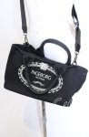 画像1: 【SALE】INGEBORG / ロゴプリントキャンバスバッグ  クロ O-25-09-03-003-LO-BG-IG-ZTK020 (1)