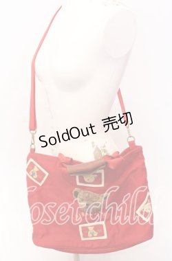 画像2: PINK HOUSE / リボンくまさん刺繍ハンドバッグ  アカ O-25-09-03-024-LO-BG-IG-ZT0916A