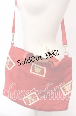 画像4: PINK HOUSE / リボンくまさん刺繍ハンドバッグ  アカ O-25-09-03-024-LO-BG-IG-ZT0916A