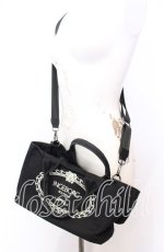 画像2: 【SALE】INGEBORG / ロゴプリントキャンバスバッグ  クロ O-25-09-03-003-LO-BG-IG-ZTK020 (2)