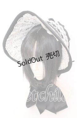 画像1: Innocent World / クラシカルリボンボンネット  クロ×キナリ O-25-09-03-032-IW-AC-OW-OS