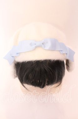 画像3: To Alice / Pastel Baby Rabbitベレー  シロ×サックス O-25-09-03-040-LO-AC-OW-OS