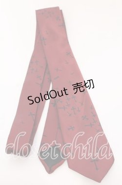 画像1: BPN / クロスジャガードネクタイ  ワイン O-25-09-03-041-GO-ZA-OW-OS