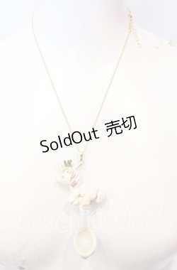 画像2: トキメキ帝国の桃色ガブリエル / ユニコーンスプーンネックレス  アイボリー O-25-09-03-047-LO-AC-OW-OS