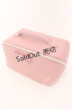 画像1: m petit by misako / ビジューリボンポーチ  アカ O-25-09-03-050-LO-ZA-OW-OS
