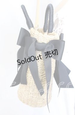 画像3: INGEBORG / リボンデザインメイズバッグ  ナチュラル×クロ O-25-09-03-004-LO-BG-IG-OS