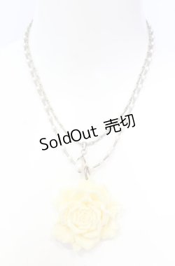 画像2: 【SALE】INGEBORG / ローズダブルチェーンネックス  オフ×シルバー O-25-09-03-056-LO-AC-IG-ZT394