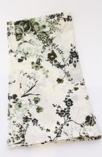 画像2: 【SALE】INGEBORG / ハンカチーフ  薔薇柄 アイボリー×グリーン系 O-25-09-03-059-LO-ZA-IG-ZT488-F006 (2)