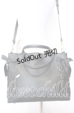 画像1: m petit by misako / AMレースアップ 2WAY トートバッグ  クロ O-25-09-03-012-LO-BG-IG-OS