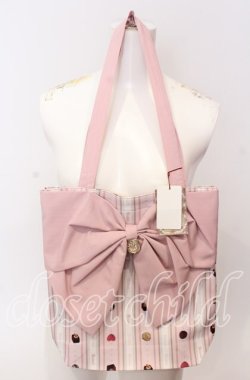 画像1: Amavel / Nounours Chocolatory リボントート  ピンク O-25-09-03-014-CA-BG-OW-OS