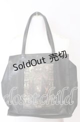 Jean Paul GAULTIER / 宗教画柄トートバッグ  ブラック O-25-09-03-021-GO-BG-IG-ZT-K023