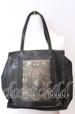 画像1: Jean Paul GAULTIER / 宗教画柄トートバッグ  ブラック O-25-09-03-021-GO-BG-IG-OS