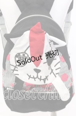 画像1: HANGRY&ANGRY / HANGRYフェイスリュックサック  ブラック×ホワイト O-25-09-03-022-HN-BG-IG-OS