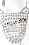 PINK HOUSE / 刺繍入り円柱バッグ  クロ×オフ O-25-09-03-023-LO-BG-IG-OS