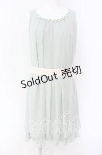 axes femme / バックバラスリットドレス  グリーン O-25-09-04-025-AX-OP-IG-ZT052