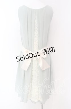 画像3: axes femme / バックバラスリットドレス  グリーン O-25-09-04-025-AX-OP-IG-ZT052