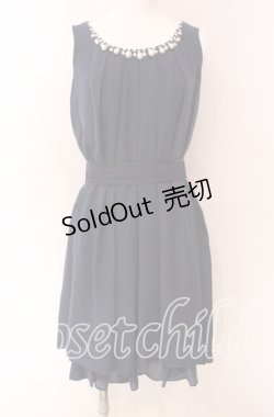 画像1: axes femme / バックバラスリットドレス  ネイビー O-25-09-04-026-AX-OP-IG-ZT493