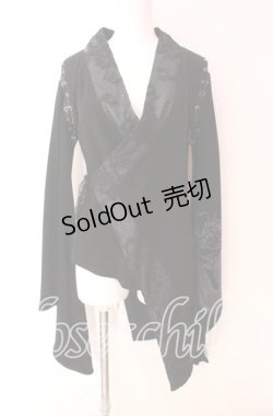 画像1: Qutie Frash / 着物カーデ  ブラック×パープル O-25-09-04-027-QU-TO-OW-OS