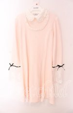 画像1: 【SALE】Ank Rouge / レース袖胸あきワンピース M ピンク O-25-09-04-031-CA-OP-OW-ZT383 (1)