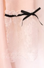 画像2: 【SALE】Ank Rouge / レース袖胸あきワンピース M ピンク O-25-09-04-031-CA-OP-OW-ZT383 (2)