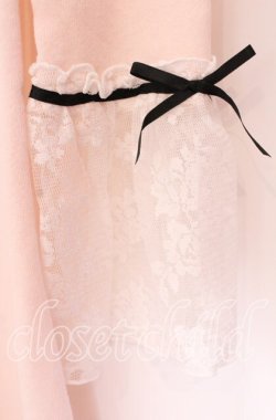画像2: Ank Rouge / レース袖胸あきワンピース M ピンク O-25-09-04-031-CA-OP-OW-OS