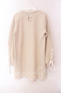 画像2: evelyn / スピンドル裏起毛ワンピース  ベージュ O-25-09-04-033-LO-OP-OW-OS