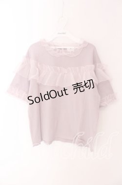 画像1: merry jenny / いそざいフリルTシャツ F ピンク O-25-09-04-034-LO-TO-OW-ZT0924B