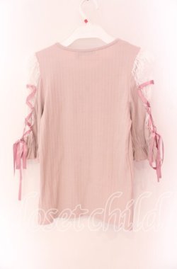画像3: Ank Rouge / 3つリボンスピンドルトップス M ピンク O-25-09-04-035-CA-TO-OW-OS
