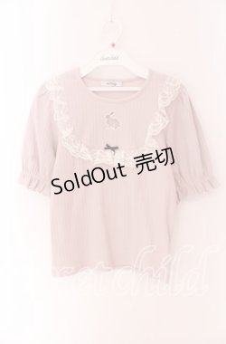 画像1: Ank Rouge / ウサギくりぬきフリルブラウス  ピンク O-25-09-04-036-CA-TO-OW-OS
