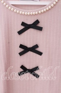画像2: Ank Rouge / パール配色3つリボントップス M ピンク O-25-09-04-037-CA-TO-OW-OS
