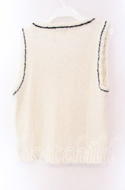 画像3: axes femme / レーシーチルデンニットベスト M キナリ O-25-09-04-041-AX-TO-OW-OS