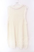 axes femme / レースアップノースリニットワンピース M キナリ O-25-09-04-042-AX-OP-OW-OS