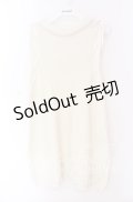 axes femme / レースアップノースリニットワンピース M キナリ O-25-09-04-042-AX-OP-OW-OS