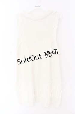 画像1: axes femme / レースアップノースリニットワンピース M キナリ O-25-09-04-042-AX-OP-OW-OS