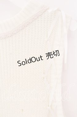 画像2: axes femme / レースアップノースリニットワンピース M キナリ O-25-09-04-042-AX-OP-OW-OS