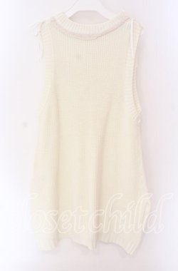 画像3: axes femme / レースアップノースリニットワンピース M キナリ O-25-09-04-042-AX-OP-OW-OS