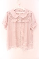 Ank Rouge / プチバラタックプルブラウス M ピンク O-25-09-04-043-CA-BL-OW-ZT055