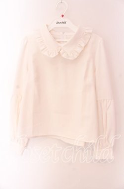 画像1: evelyn / フリルカラープルブラウス  オフシロ O-25-09-04-044-LO-BL-OW-OS