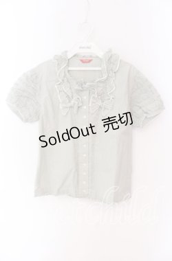 画像1: PINK HOUSE / リボン使いチェックブラウス  グリーン O-25-09-04-047-LO-BL-OW-OS