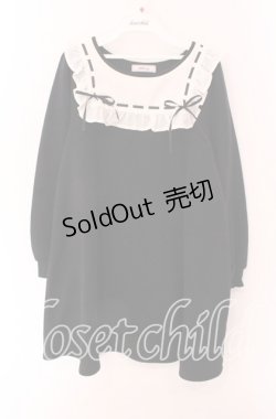 画像1: Ank Rouge / スクエアカラーAラインワンピース M クロ×シロ O-25-09-04-049-CA-OP-OW-OS