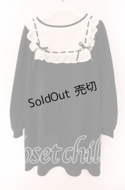 画像2: Ank Rouge / スクエアカラーAラインワンピース M クロ×シロ O-25-09-04-049-CA-OP-OW-OS