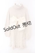 merry jenny / リボンニットワンピース F ベージュ O-25-09-04-050-LO-TO-OW-ZT383