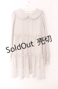 Ank Rouge / 丸襟Aラインワンピース M ベージュ O-25-09-04-051-CA-OP-OW-ZY
