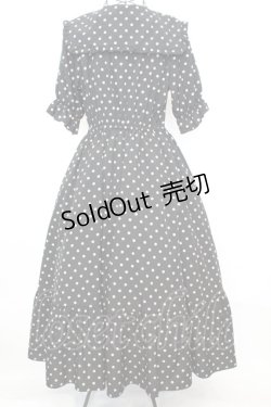 画像2: m petit by misako / 梨地水玉半袖ワンピース L クロ O-25-09-04-1037-LO-OP-OW-OS