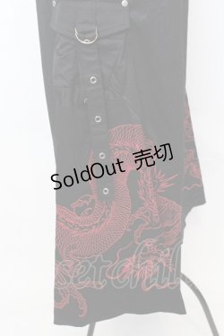 画像2: Qutie Frash / ドラゴンptバギーパンツ  ブラック×レッド O-25-09-04-1001-QU-PA-OW-OS